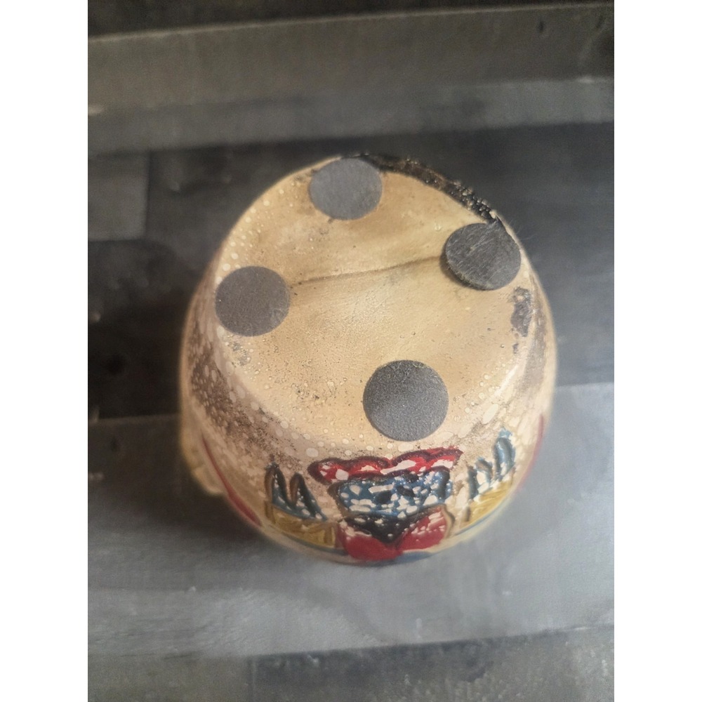 Vtg Southwestern Native American Clay Vase Hand Painted Decorative 5"H - Picture 4 of 5